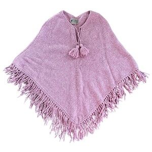 Granolagirl Bubblegum Pink Knit Poncho